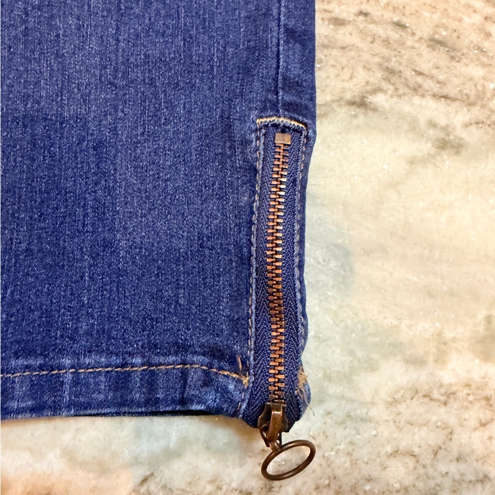 1822 Denim Blue Stretch Jeans Mid Rise Skinny Slim Leg Size 10P - Picture 8 of 12